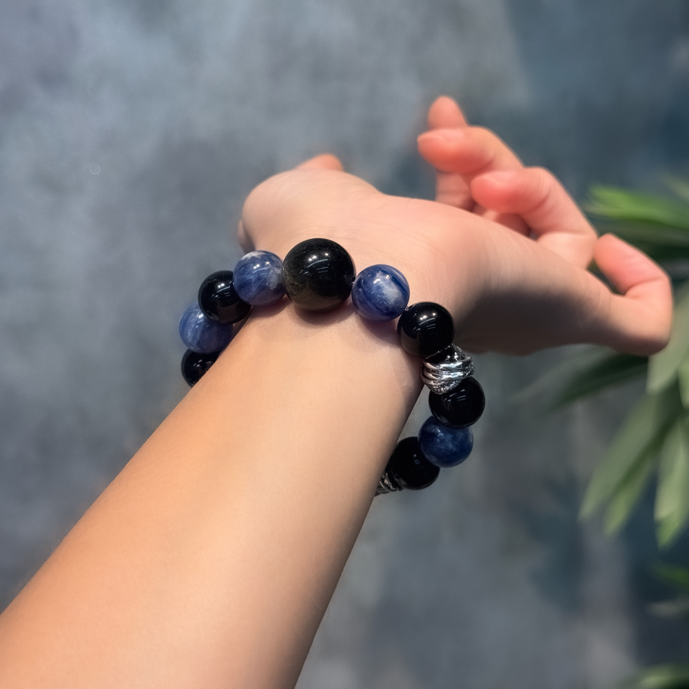 Deep Abyss Three Stars Water Soul Bracelet | Exclusive for the Five Elements of Water