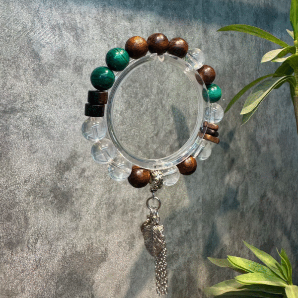 Biqiong Five Elements Wood Charm Bracelet | Double Agarwood Barrier · Wood Energy Circulation Array - Image 4