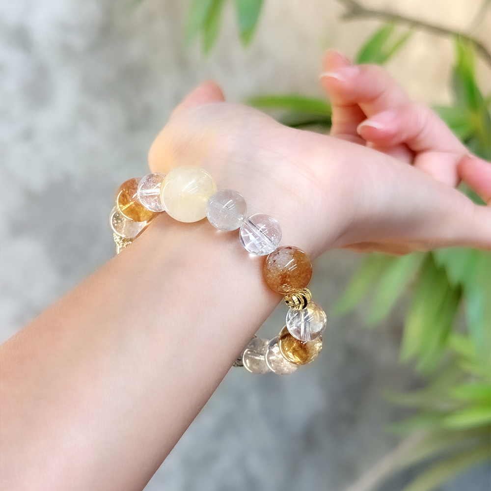 Five Elements Golden Soul Crystal Collection Bracelet