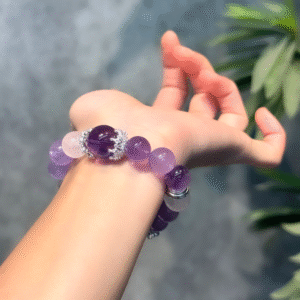 Fire Element Triad｜Amethyst & Bolivian Citrine & Rose Quartz Bracelet